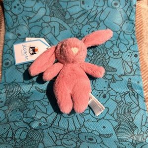 Authentic Jellycat Bashful Bunny Pink Bag Charm NWT